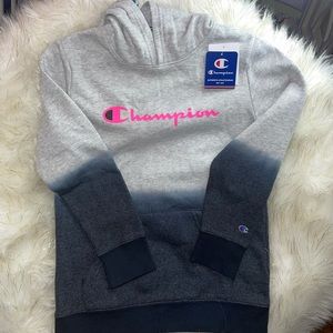 Champion Large Grey/Blue Hoodie